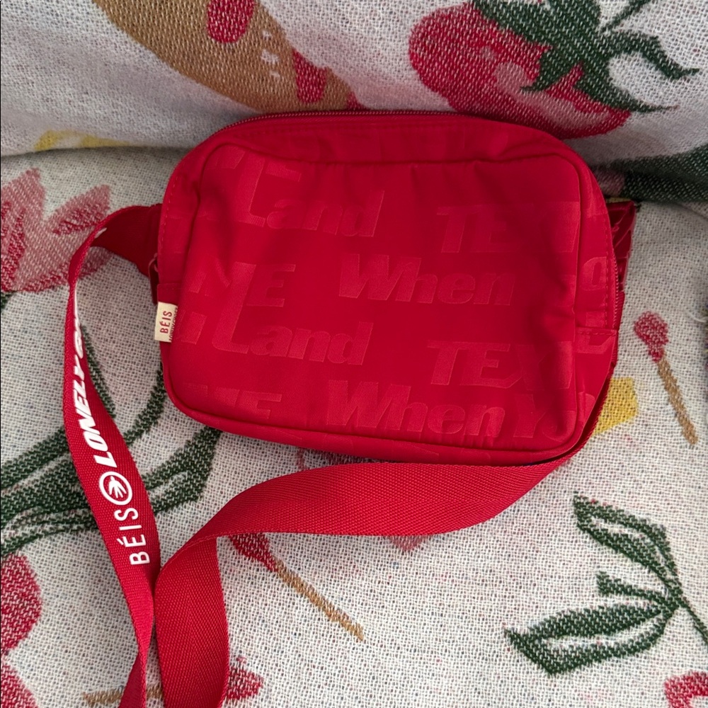 BÉIS Red Crossbody Bag NWOT - Limited Edition - text me when you land
